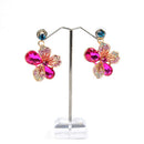 Fashion Women Rhinestone Jewelry Sets Flower Earrings & Necklace Charming Gift