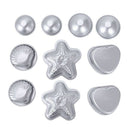 Metal Bath Bomb Molds Fizzies Set of 5, 2 Shell Shape, 4 Hemispheres (2-3/8