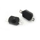 10pcs 1712KD Black Flashlight Latching Push Button Switch DC 30V 1A ME