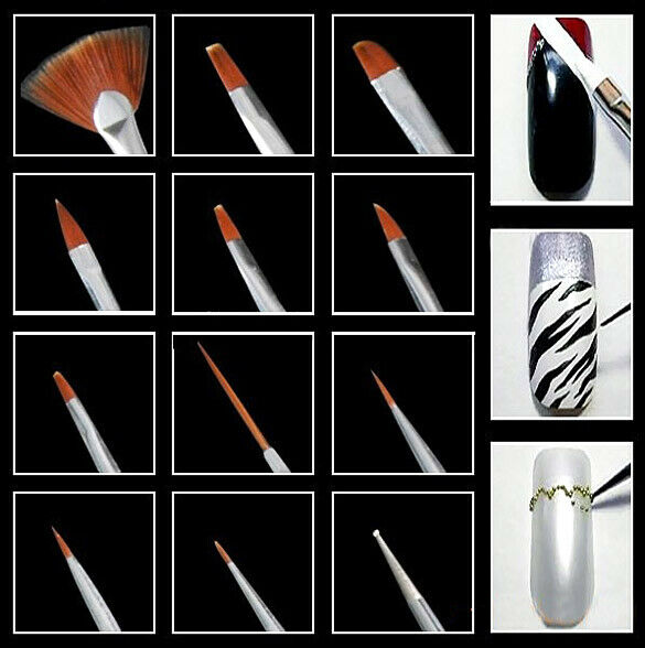 20pcs Nail Art Design Set Dotting Painting Drawing Polish Brush Pen Tools