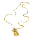 Golden Jesus Christian Prayer Pendant Alloy Hiphop Punk Chain Necklace for Women