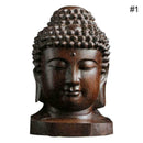 2019 High Chinese Wood Carved Shakyamuni Amitabha Buddha Tathagata Head Sta V2K1