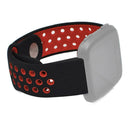 Soft Silicone Sport Replacement Wristband for Huami/Ticwatch (Black Red) A