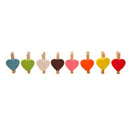 Mini Sweet Love Heart Shape Wooden Clips Message Photo Holder Card Paper Pe V5H2