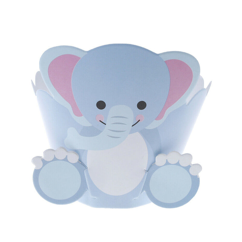 12pcs lion monkey zebra elephant wild animals cupcake wrappers party supplies Gw
