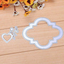 2pcs Heart Flowers DIY Metal Cutting Dies Crafts Stencil Embossing Decor