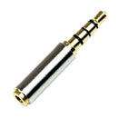 Golden 3.5mm Male to 2.5mm Female Plug Stereo Audio Earphone Jack Adapter C