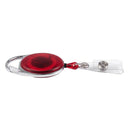 Oval retractable reel and name plate clip M1N4