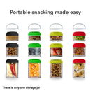 Removable Handle Keep Fresh Twisting Lock Storage Jar Four Containers Easy Clean