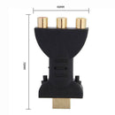 HDMI Male To 3RCA RGB Female Composite AV Adapter Converter 1080P TV/DVD/HDTV