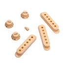 Plastic Pickup Covers w/ Volume Tone Knobs Buttons for Electric Guitar Beige