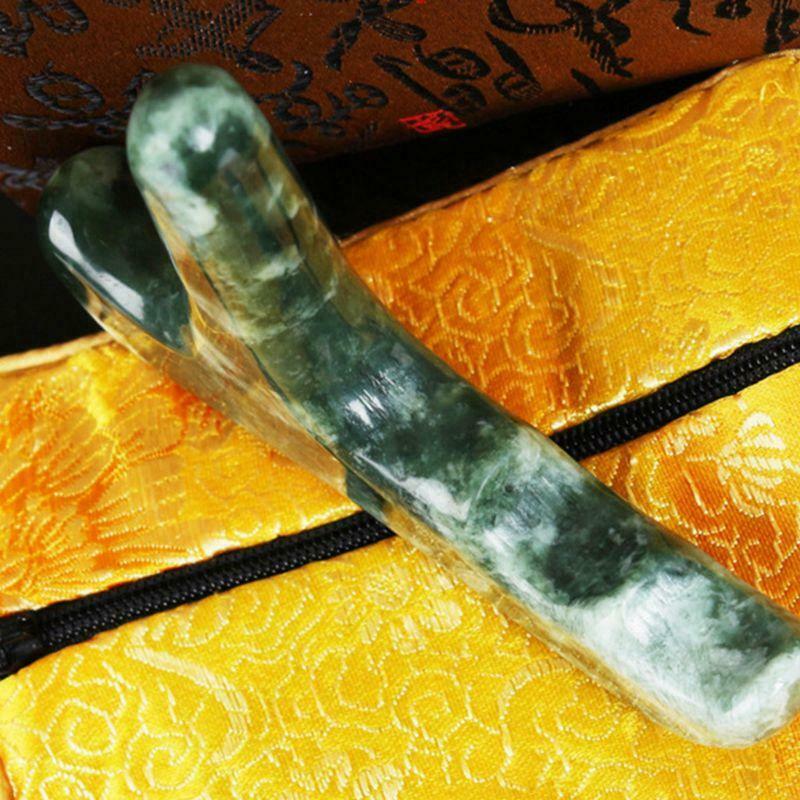 Natural Jade Stone Trigger Point Handheld Foot Massager Therapy Pain Relief Tool