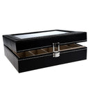 Watch Display Case Jewelry Collection Storage Organizer PU Box 10 Grid