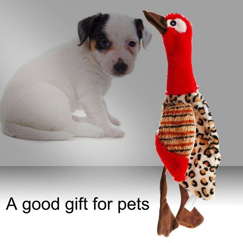 Pet Dog Puppy Cute Squeak Plush Bird Stuffing Interactive Sound Play Toys-R