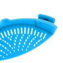 Kitchen Silicone Food Strainer Veggies Fruits Colander for Pots Pans SkyBlue
