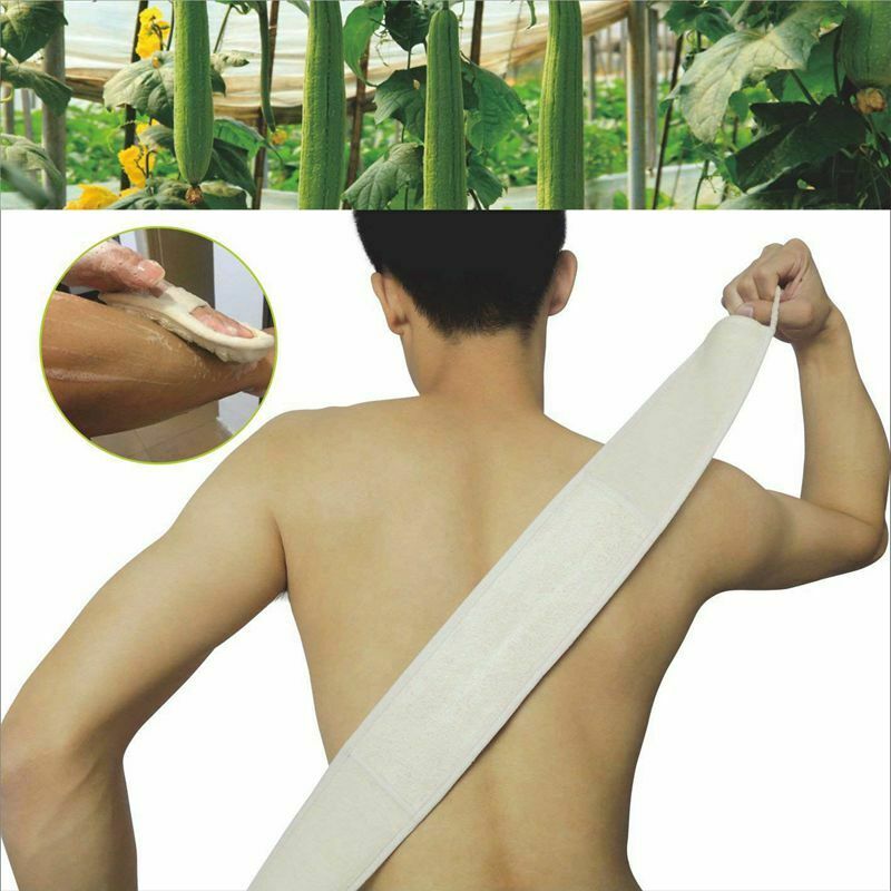 Natural Loofah Shower Treats Soap Exfoliating Loofah Bath Scouring Back Wit K3M6