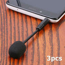 3pcs Mini 3.5mm Jack Flexible Capacitance Microphone Mic for Phone Laptop A