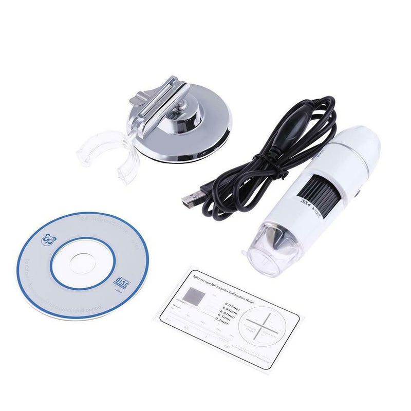 800X8 LED USB 2.0 Digital Microscope Endoscope Zoom Camera Magnifier+Stand A
