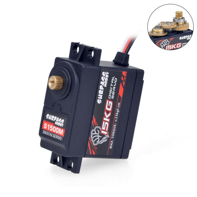 Metal Gear Waterproof Toys Children Digital Servo High Speed Parts RC Car 15KG