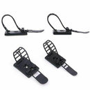 50Pcs 2 Sizes Adjustable Self-Adhesive Nylon Cable Straps Cable Ties Cord C