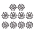 10pcs Flower Crystal Rhinestone Button DIY Wedding Dress Accessories
