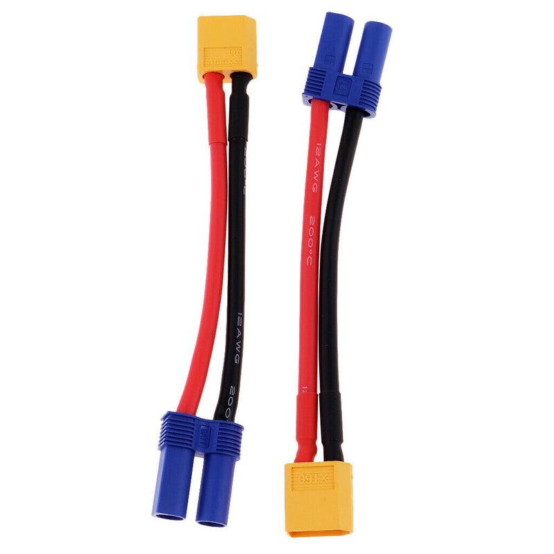 XT60 Female to Male EC5 Style Silicone Wire Connector Adapter Cable Converter