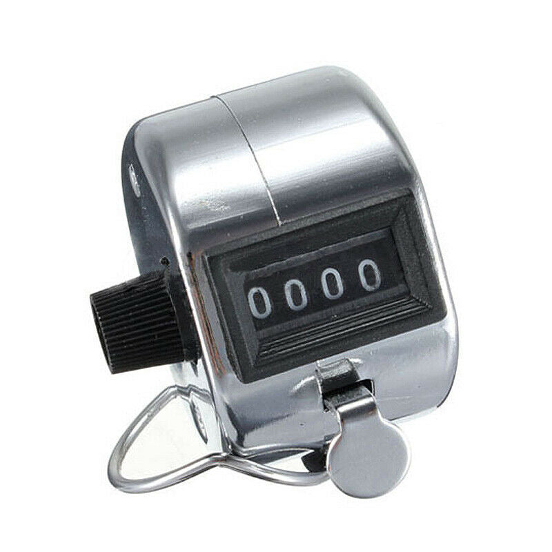 12pcs Metal Hand Held Tally Counter Counting Counters 4 Digit Palm Golf Cli R7I7