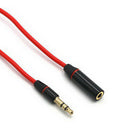 3.5MM Audio Aux Headphone Cable Extension Stereo Cord Red Male to Female  Z