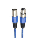 Weaving 3 Pin XLR Microphone Cable Male to Female Audio Extension Cord