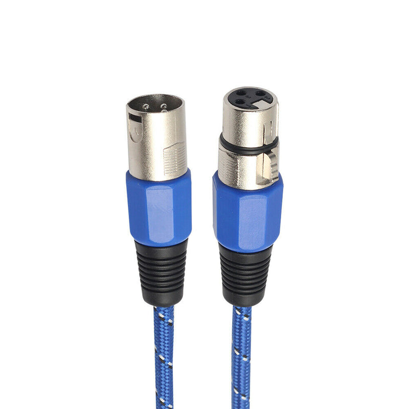 Weaving 3 Pin XLR Microphone Cable Male to Female Audio Extension Cord