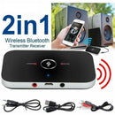 2-in-1 Bluetooth Adapter Receiver Transmitter Wireless Home TV Audio Adapter New