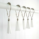 12X Shower Curtain Rings Balls Curtain Rings Stainless Steel Rings for Show C5P3