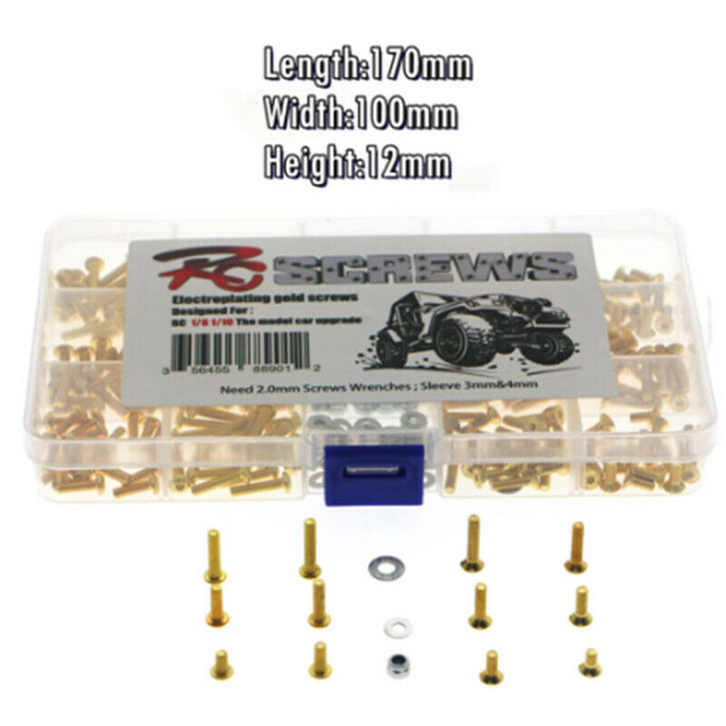 330PCS Metal Screws Upgrade Kit For 1/10 RC Car Axial SCX10 Traxxas TRX-4 94111