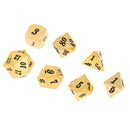 7 Pieces Metal Dice Set D6 D8 D10 D12 D20 for Board Games RPG MTG