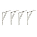4pcs Triangle Shelf Brackets Stainless Steel Wall Mounted Shelf Support 6inch
