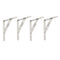 4pcs Triangle Shelf Brackets Stainless Steel Wall Mounted Shelf Support 6inch