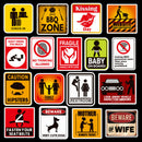 50X Funny Creative Slogan Danger Warning Stickers Keep Out No Smoking For Car