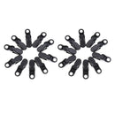 20 Pieces Plastic Tie Down Emergency Awning Set Tarp Clip Tent Clamp Black