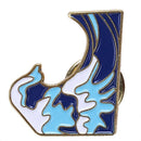 Blue Waves Brooch Enamel Pin Buckle Cartoon Metal Brooch For Coat Jacket Ba O9X8