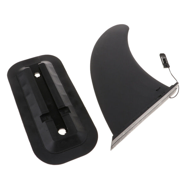 4.5x9.4in Surfing Boards Soft Top Fin Free No Tool Fin Screw Black