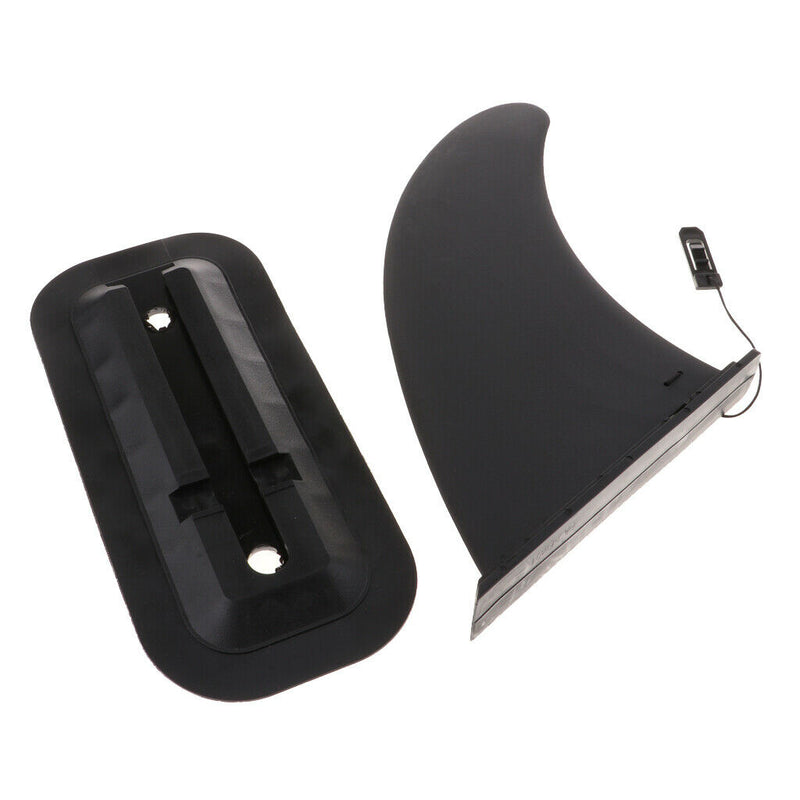 4.5x9.4in Surfing Boards Soft Top Fin Free No Tool Fin Screw Black