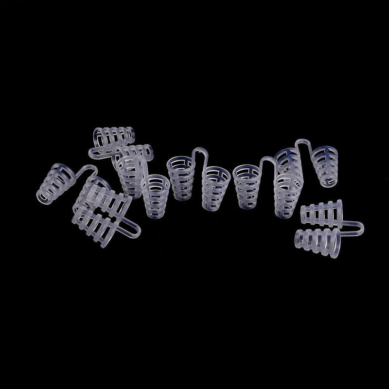 8Pcs silicone anti snore nasal dilators apnea aid device stop snoring nose  3c
