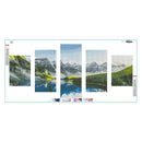 5pcs 5D DIY Full Drill Diamond Painting Green Hills Cross Stitch Embroidery