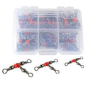50pcs/lot 3 Way Triple Barrel Swivels Sea Fishing Tackle Rig Links