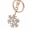 Rhinestone Snow Keyring Charm Pendant Purse Bag Key Ring Chain Keychain T7A9