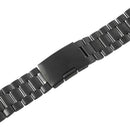 24mm Stainless Steel Watch Band Strap Straight End (Black) P3H1