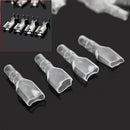 100x 6.3mm Crimp Terminal Female Spade Connector With Plastic Case Durable