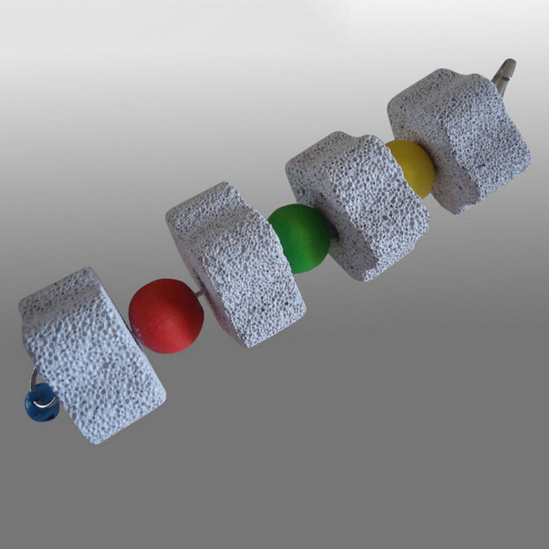 Pet Bird Stone Mouth Grinding Molar Parrot Parakeet Budgie Cage Swing Chew OZ