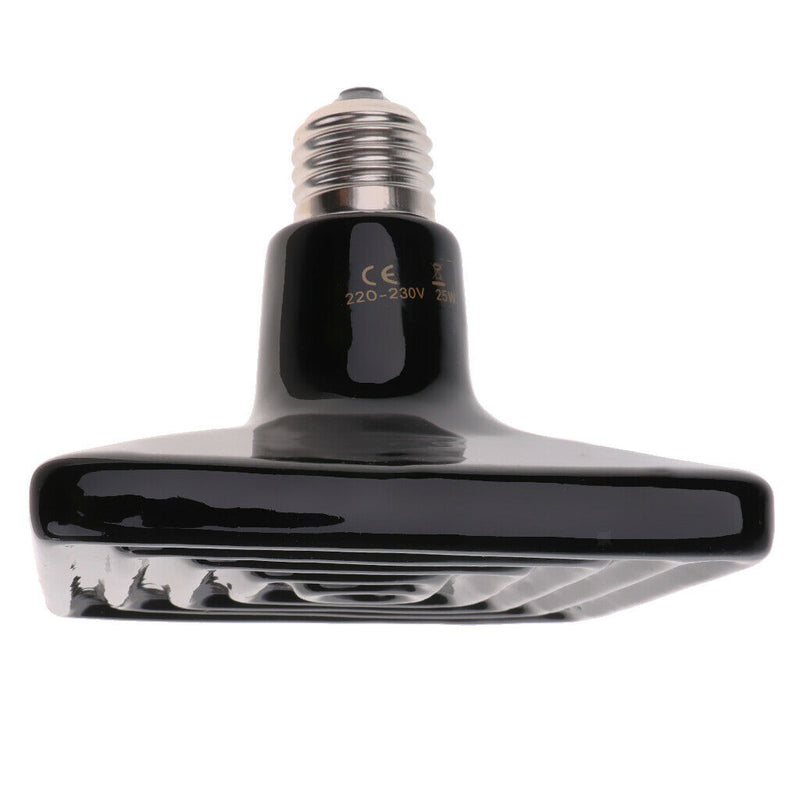 E27 25W 220-230V CERAMIC HEAT EMITTER BROODER INFRARED LAMP BULB REPTILE PET