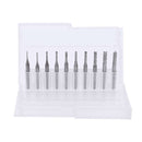 10 pcs Corn Milling Cutter 0.8-3.175mm Circuit Board PCB Drill Bit